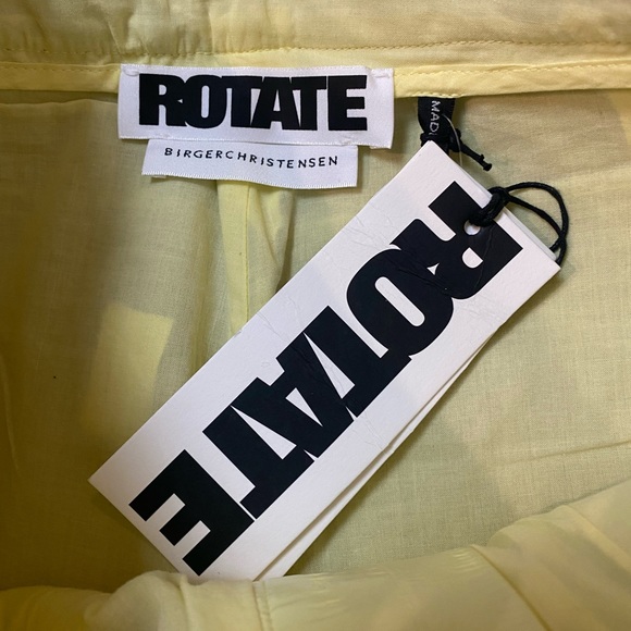 ROTATE Birger Christensen Rotie Pants in Luminary Green / Yellow Size 34 - NWT - Picture 6 of 10